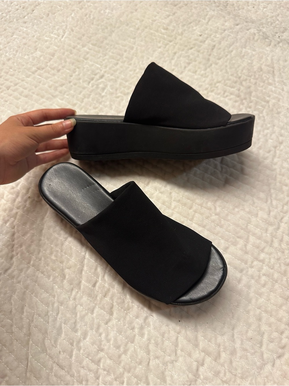 Classic Black Platform Sandals